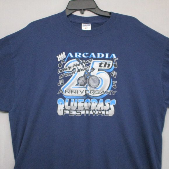 Arcadia 2008 25th ann. Blue Grass Festival Blue Men Size | XL - Picture 2 of 9